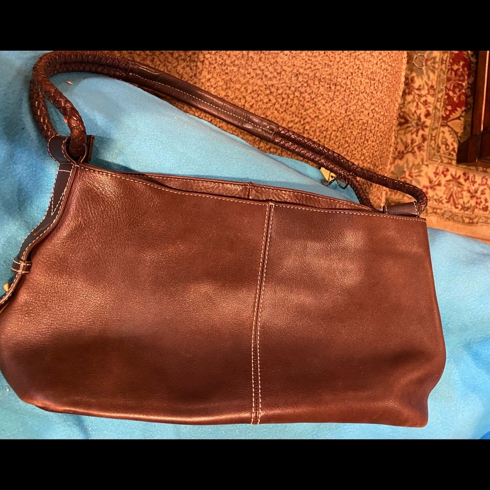 Fossil Brown Leather bag EUC Classic #75082